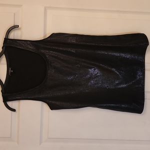 Express shiny black sleeveless top Size M